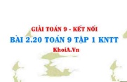 Bài 2.20 SGK Toán 9 tập 1 Kết nối tri thức